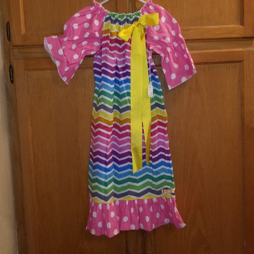 New Custom Made Long multi color dress